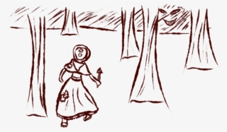 Red Dots Glowing Off In The Distance - Drawing