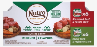 Adult Wet Dog Food 12-count Variety Pack Simmered Beef - Nutro Wholesome Essentials Senior 30 Lbs