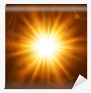 Abstraction Light With Lens Flare Background Wall Mural - Sun