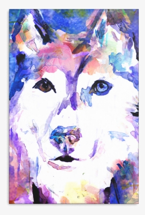 Husky Canvas P73 - Watercolor Animal Self Paintings