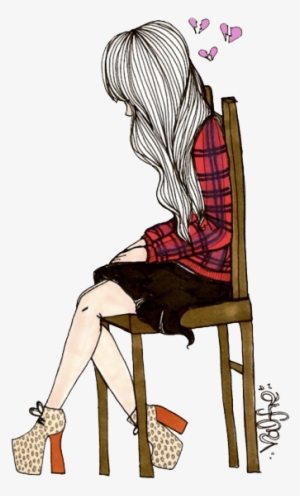 Mud Splatter Png - Drawing Of Girl Heart Broken