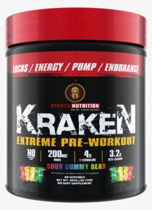 Kraken, Sour Gummy Bear, 300g - Sparta Nutrition Kraken, 40 Servings