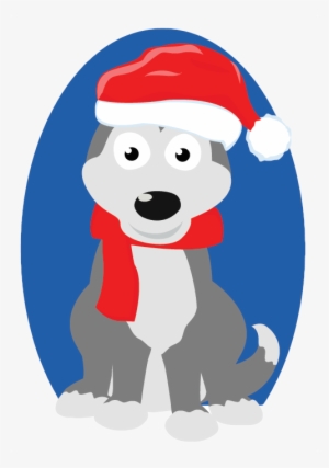 Christmas Siberian Husky - Christmas Husky Clipart