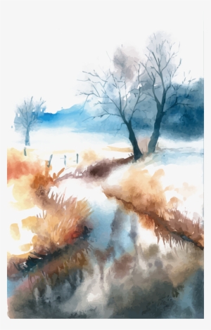 Graphic Download Watercolor Painting Landscape - Tranh Phong Cảnh Màu Nước