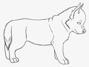 Husky Puppy Outline By Kitkitshinigami On Deviantart - Siberian Husky