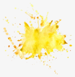 Ftestickers Watercolor Brushstroke Splatter Yellow - Darkness