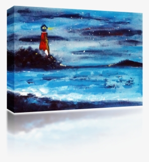Lighthouse Night - Painting