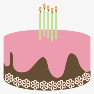 Candle Clipart Four - Clipart Png Birthday Cake Pink