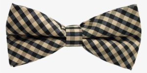 Hautebutch Tan And Black Checkered Bow Tie - Bow Tie Plaid Png
