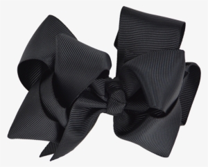 Black Ribbon Bow Png - Leather
