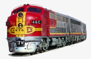 Train Transparent Background - Santa Fe Super Chief