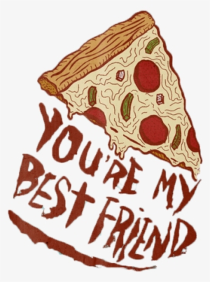 Lolyoure My Best Friend - P-i-z-z-a Tote Bag - 16" X 16" By Josh Lafayette