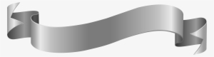 Silver Ribbon Banner Png - Gray Ribbon Banner