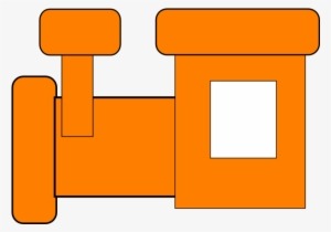 Orange Train Clip Art - Clip Art