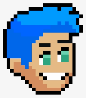 Male Swoop Blue Hair - Scrapbooking