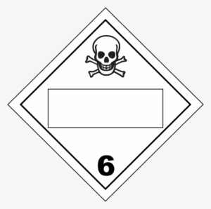 Blank Toxic Gas Class 6 Placard - Iata Dgr Hazard Class 6