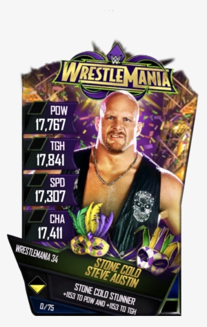 Steveaustin S4 19 Wrestlemania34 - Wwe Supercard Wrestlemania 34 Cards