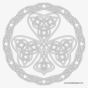 Coloring For Adults-kleuren Voor Volwassenen - Shamrock Coloring Page Adult Celtic