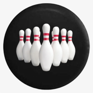 Bowling Pins Full Set Strike Jeep Camper Spare Tire - Bowling Pins