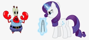 Krabs Rarity Pearl Krabs Rainbow Dash Sandy Cheeks - Mr Krabs And Rarity