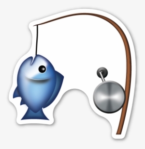 Fishing Pole And Fish - Fishing Rod Emoji Png