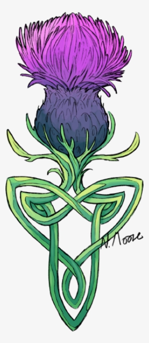 This Is A Tattoo Design For My Aunt Who Asked For A - Scottish Thistle Tattoo Design