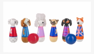 Puppy Love Skittles - Orange Tree Toys Puppy Love Wooden Skittles