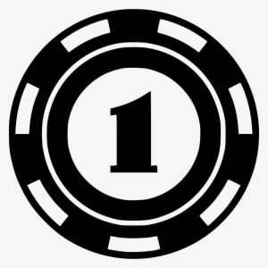 Black Poker Chips One Icon - Poker Chip Icon