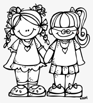 Good Friends Clipart Black And White - Friendship Clip Art Black Png