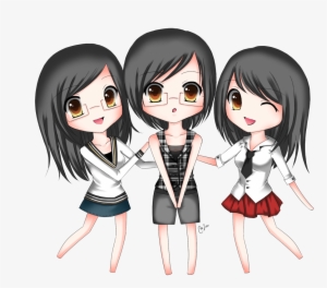 Best Friends Forever - Chibi Friends Png