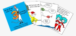 Dr Seuss Storybook Party Invitation