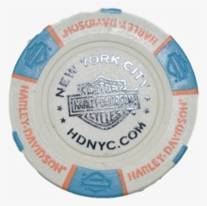 Nyc White/blue/orange Poker Chip - New York City