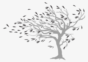 28 Collection Of Windy Tree Drawing - Deewar Wall Painting