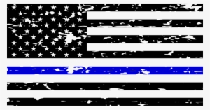 I Back The Blue American Flag Distressed Decal - Flag Of The United States