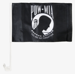 Usa Pow Mia / Black, White Car Flag - Pow Mia Flag