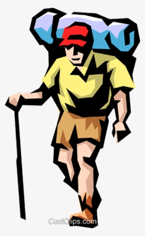 Hiker Royalty Free Vector Clip Art Illustration