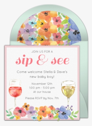 We're Loving This Free Sip & See Party Invitation With - Party
