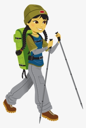 Clipart Library Stock Mountaineering Art Transprent - Hiking Person Cartoon Png