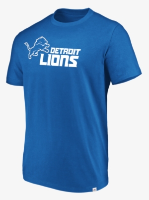 Detroit Lions Majestic Men's Blue Flex Logo T-shirt - Smackdown Live T Shirt
