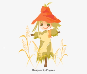 Exquisite, Cartoon, Lovely, Hand-painted, Autumn, Scarecrow, - Autumn