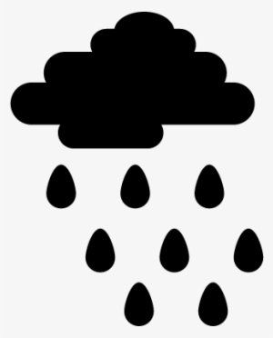 Cloud With Raindrops Vector - Cloud