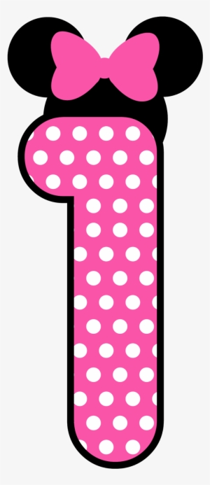 Number 1 Pink And White Polkadot Clip Art At Clker - Pink Polka Dot