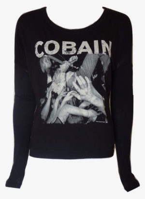 Kurt Cobain Long Sleeve T-shirt - Poster: Kurt Cobain, 32x24in.
