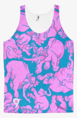 Pink Elephants Unisex All Over Print Tank Top - T-shirt