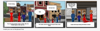 Gang Fight - Cartoon