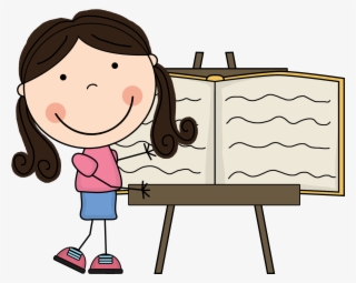 Book On Easel - Presentation Clipart