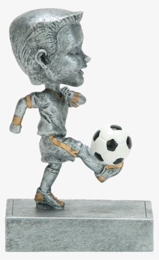 Bobble Head - 5 1/2 - Youth Boy Soccer Bobblehead Trophy