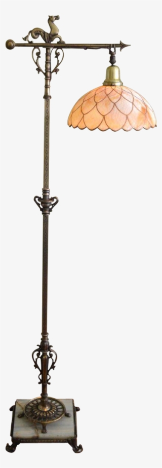 Charming Vintage Floor Lamp Shades With Timely Antique - Slag