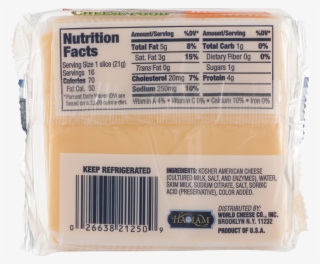 Haolam Sliced Pasteurized American Cheese, 12 Oz