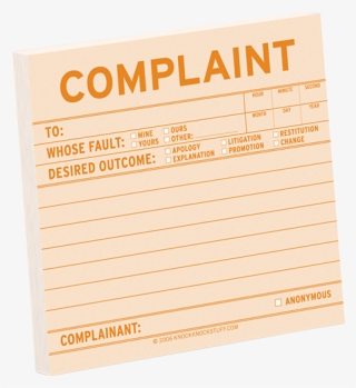 Knock Knock Sticky Note - Complaint Sticky